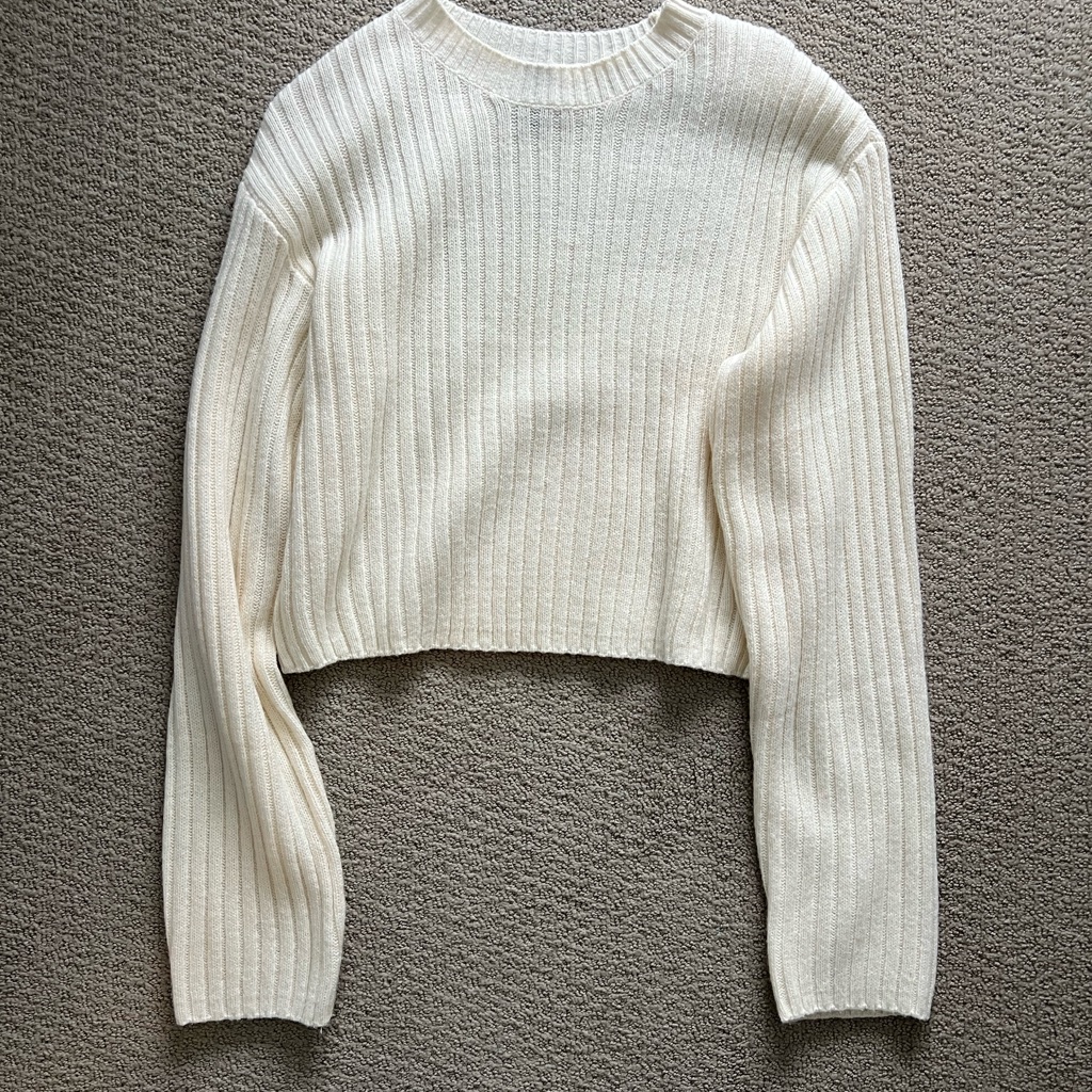 H&M Divided Women's Cream Sweater, Size S